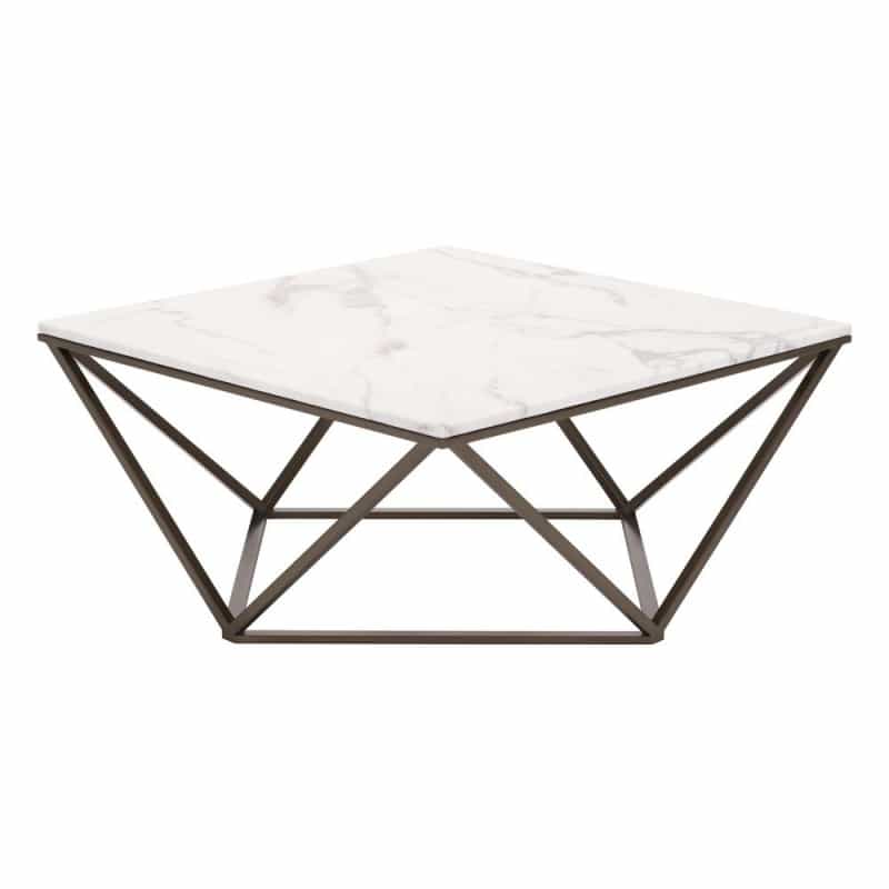 Tintern Coffee Table White & Antique Bronze