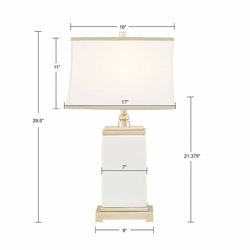 Rectangular Ceramic Table Lamp
