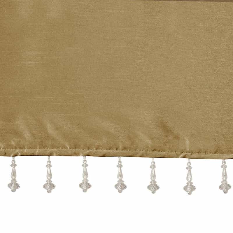 Lightweight Faux Silk Valance With Beads