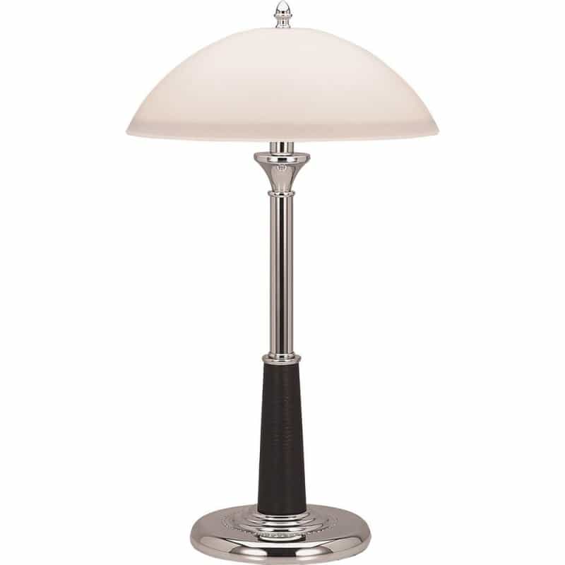 Lorell Glass Shaded Desk Lamp - 24" Height - 7.8" Width - 2 X 10 W Cfl Bulb - Chrome - Desk Mountable - Chrome - For Desk, Table