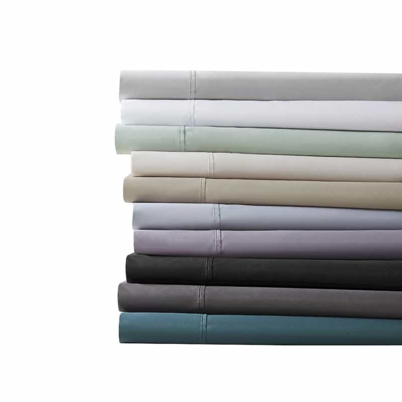 600 Thread Count Cooling Cotton Blend 4 Pc Sheet Set, Black Color