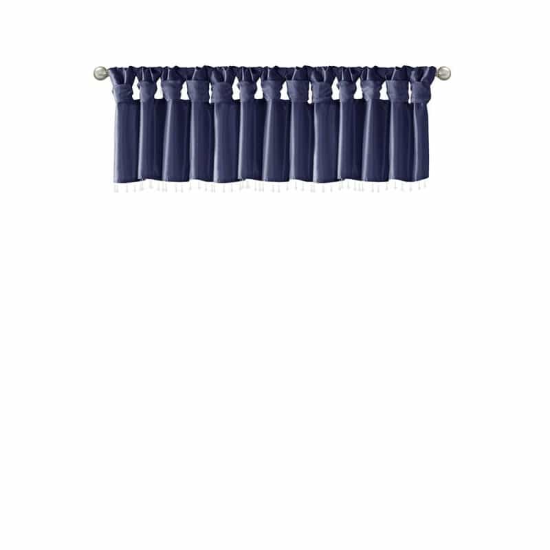 Lightweight Faux Silk Valance With Beads