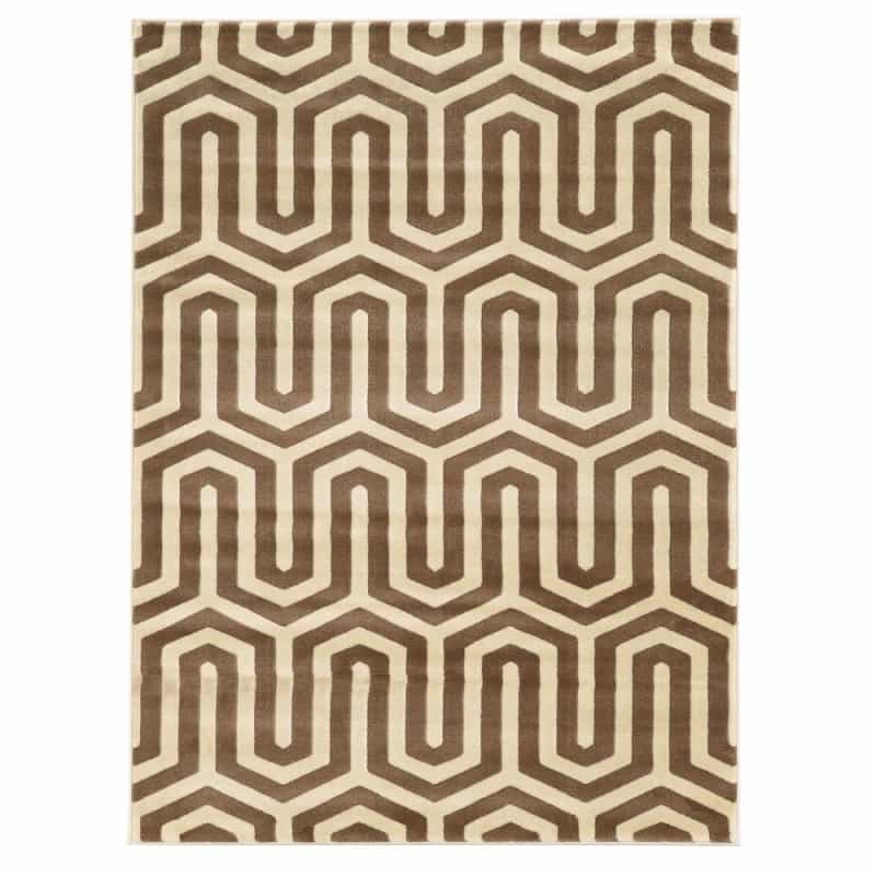 Roma Tangent Ivory & Beige 8X10, Rug