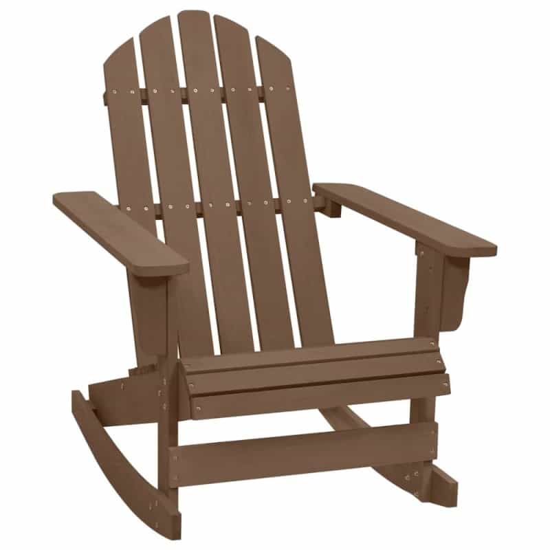 Garden Rocking Chair Natural Brown Hardwood, Pine Medium