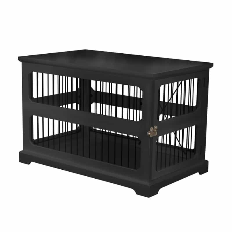 Slide Aside Crate And End Table, Black, Medium