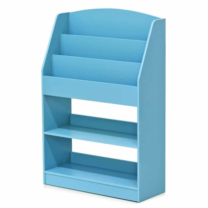 Furinno Kidkanac Magazine/Bookshelf With Toy Storage, Light Blue
