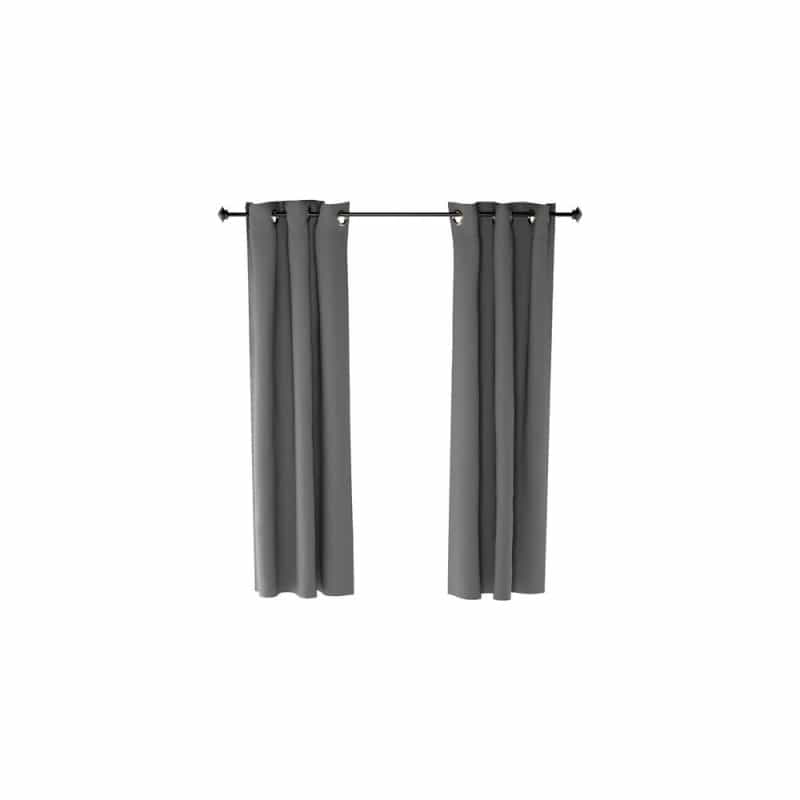 Furinno Collins Blackout Curtain 42X63 In. 2 Panels, Dark Grey