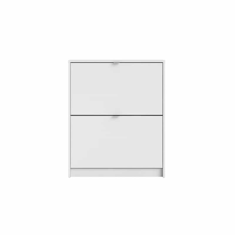 Bright 2 Drawer Shoe Cabinet, White