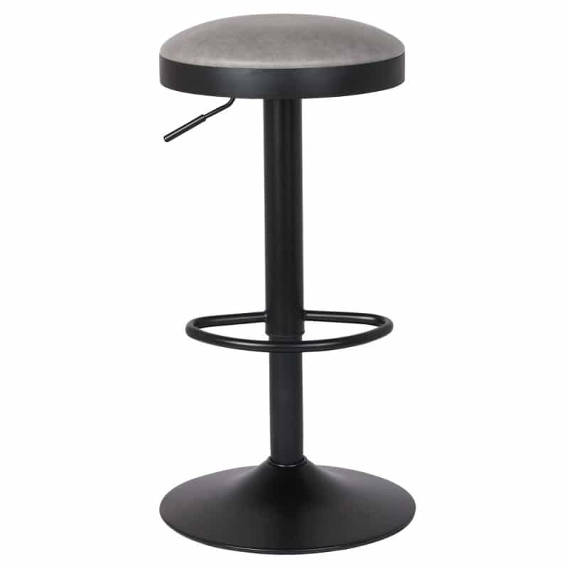 Juno Faux Leather Gaslift Backless Swivel Bar Stool, (Set Of 2)