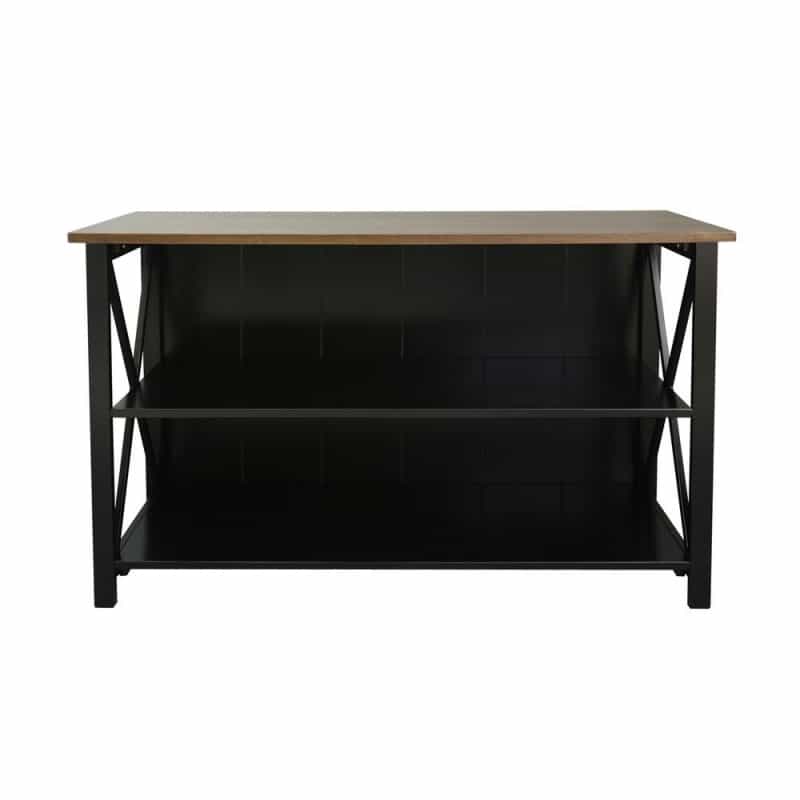 Ashford Console Table / Tv Stand With Spacious Shelves, Top Made With 100% Solid Usa Cherry Wood