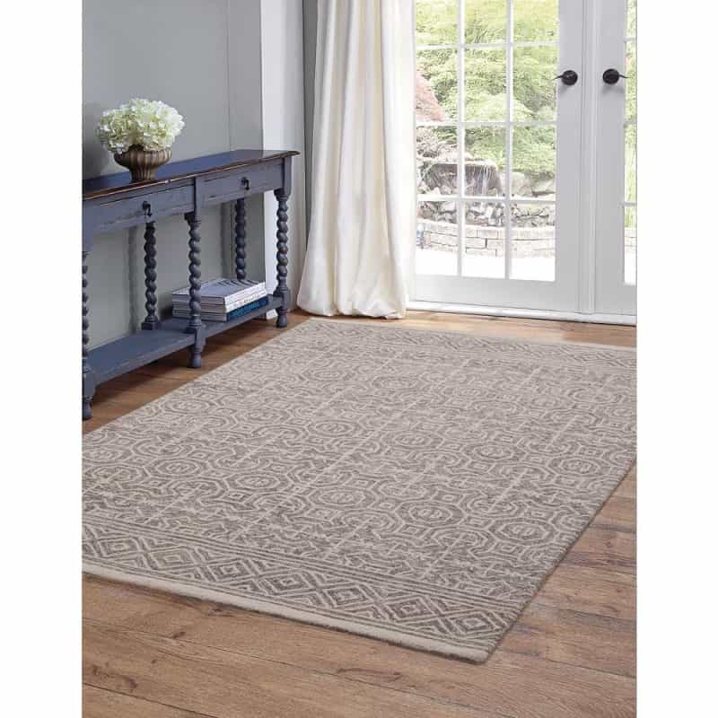 Everest Chione Grey And Ivory Area Rug, 5' X 8'
