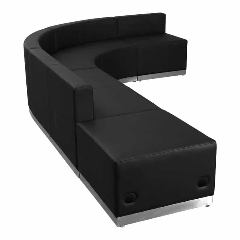 Alon Black Leathersoft Reception Configuration, 5 Pieces