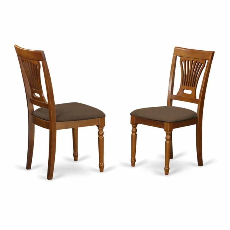 Plainville Chair With Cushion Seat - Saddle Brown Finish