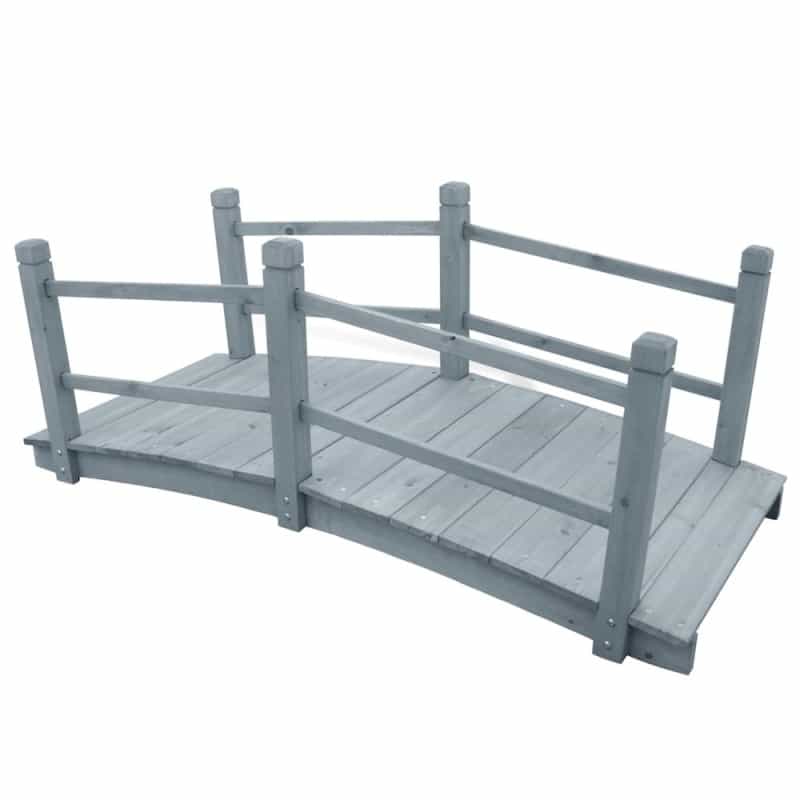 Garden Bridge Grey Solid Firwood 55.1 X 23.6 X 22.0 In Durable