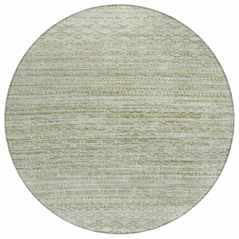 Machine Washable Indoor/Outdoor Chantille Acn2150 Sage 8' X 8' Round Rug