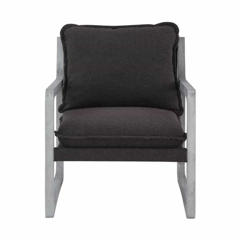 Kai Upholstered Accent Chair, Black