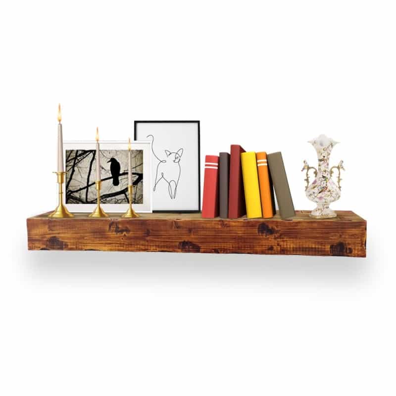 72" Rustic Fireplace Mantel Shelf