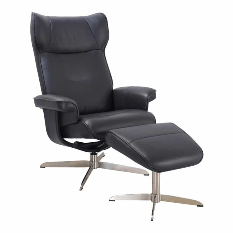 Scandinavian / European-Styled Recliner & Ottoman