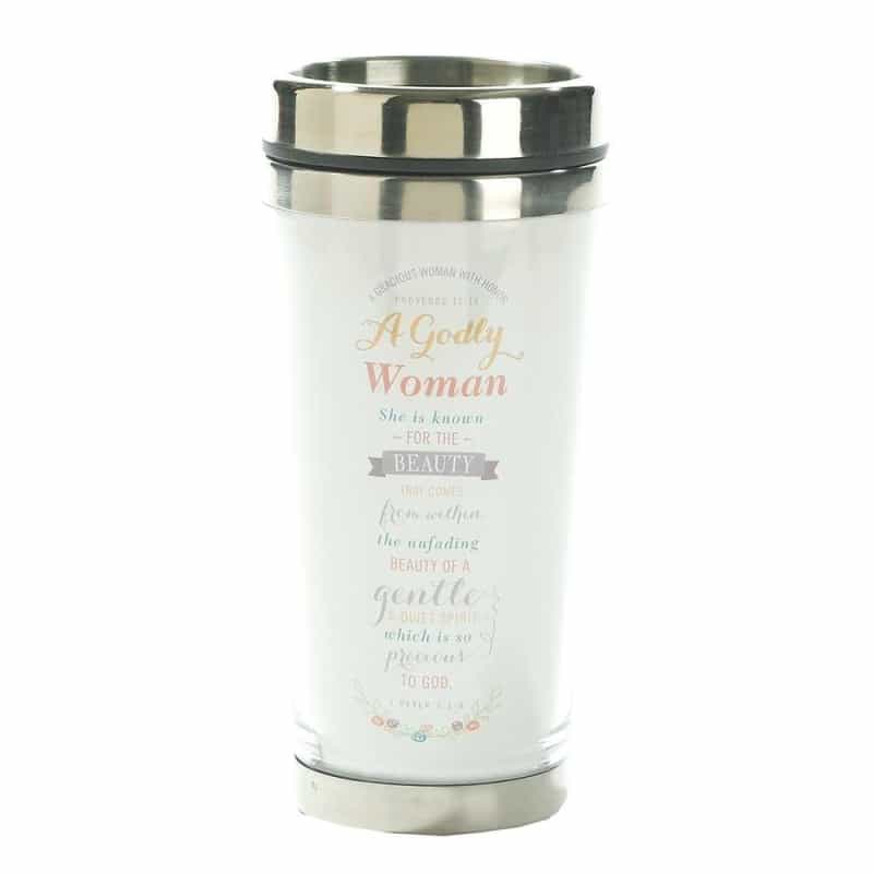 Travel Mug Godly Woman Prov.11:16 16 Oz