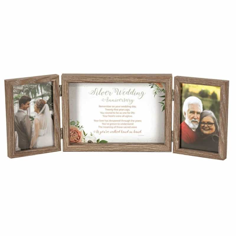 Triple Photo Frame 25Th Anniversary