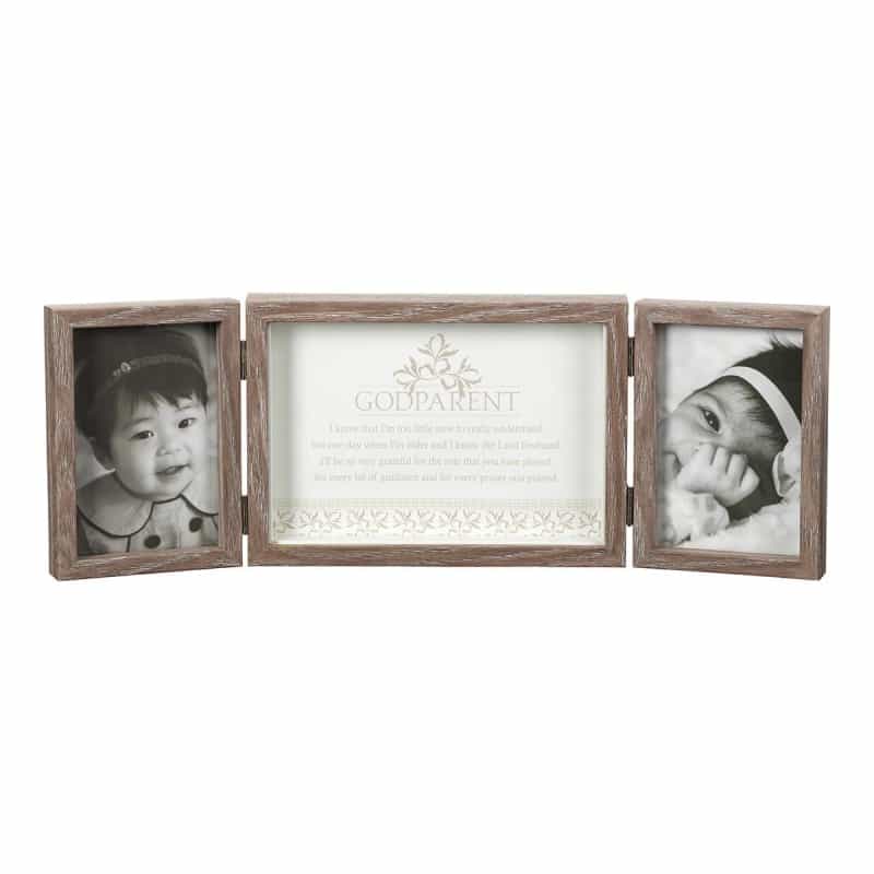 Triple Photo Frame Godparent