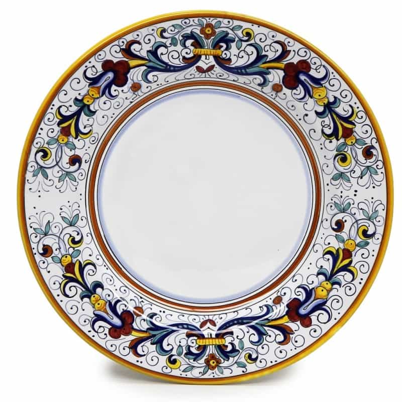 Ricco Deruta: Dinner Plate (White Center)