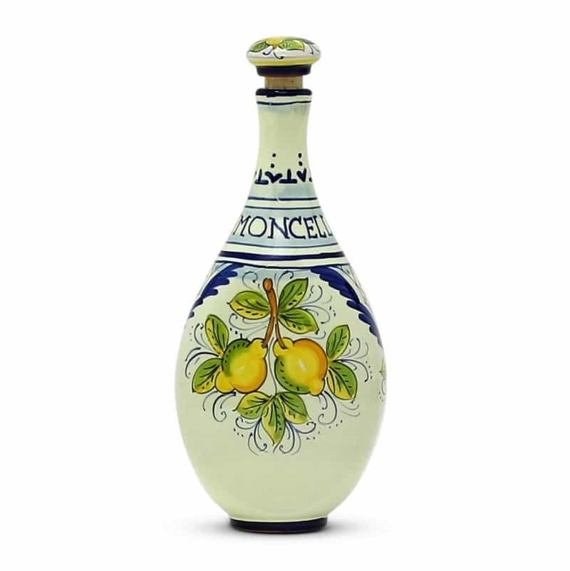 Limoncello: Limoncello Bottle With Stopper Blue Design