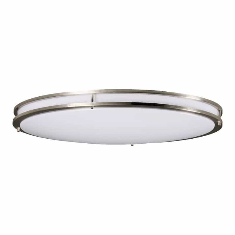 Saturn Led Large Oval Flush Mount Ceiling Fixture In Brushed Nickel