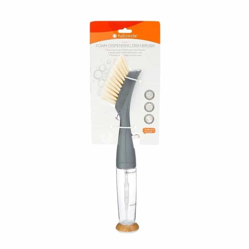 Full Circle Gray Fomo Foam Dispensing Dish Brush