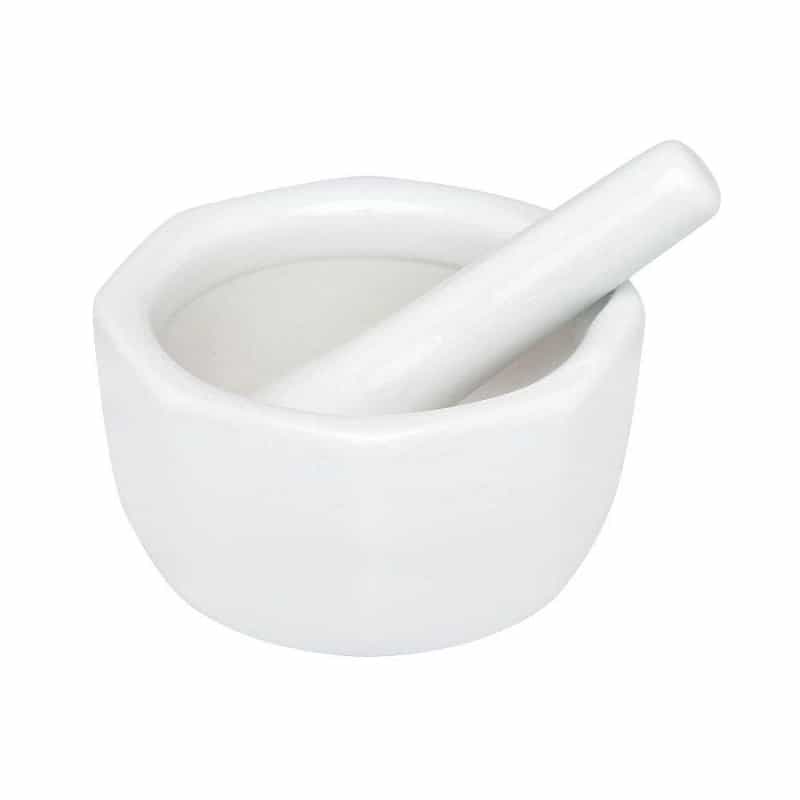 Harold Import Hic White Porcelain Octagonal Mortar & Pestle 3.5"