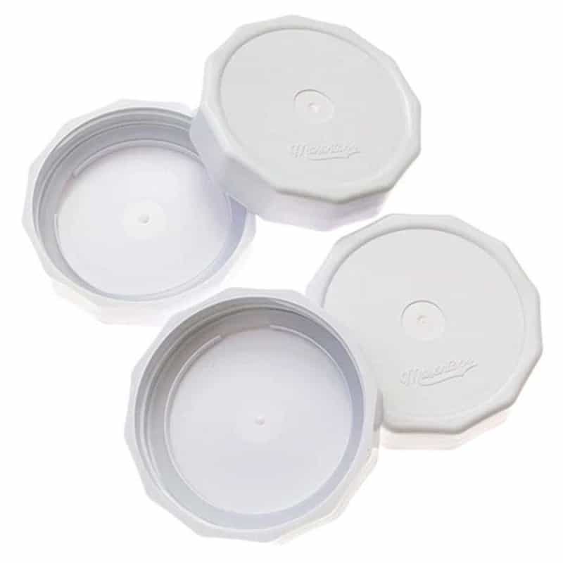 Masontops Wide Mouth White Tough Top Airtight Lids 4 Pack