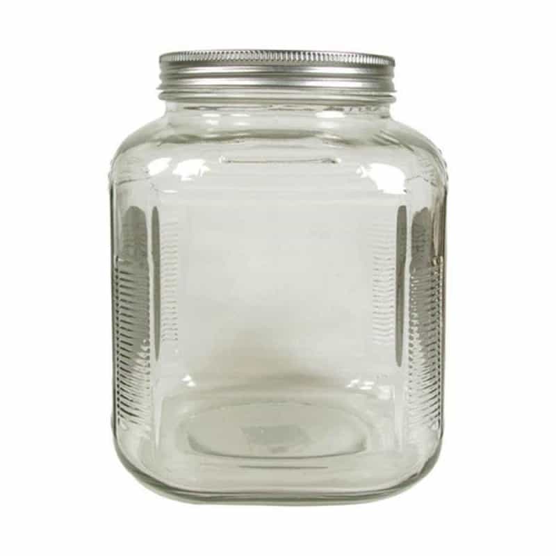 Gallon Square Wide-Mouth Jar With Lid 1 Gallon