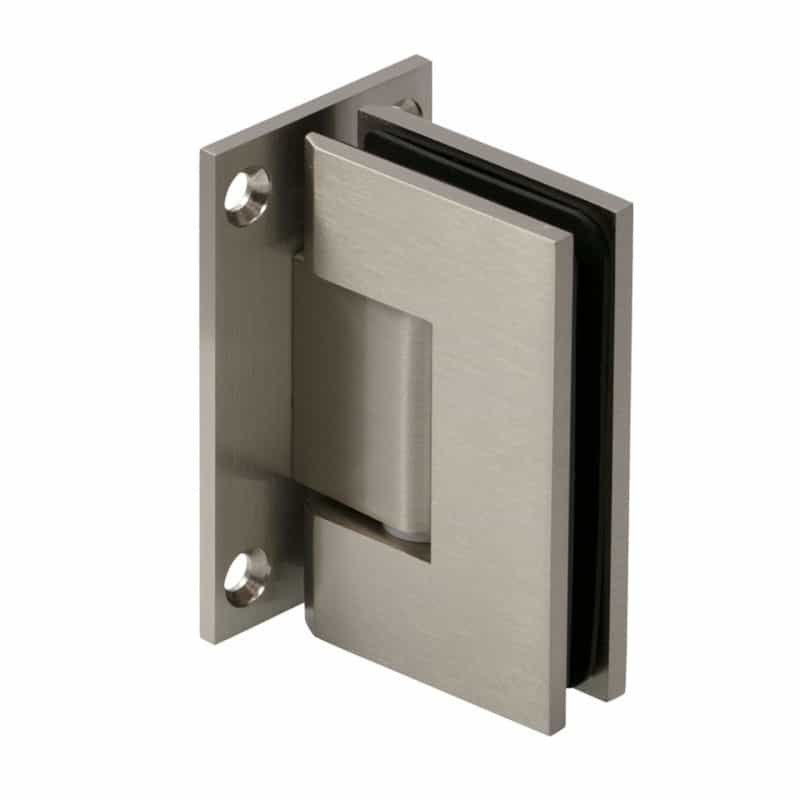– Glass Simple Verona Wall-Mount Shower Door Hinge, Full Back Plate, Factory Set 5 Degree Positive Close, Square Profile