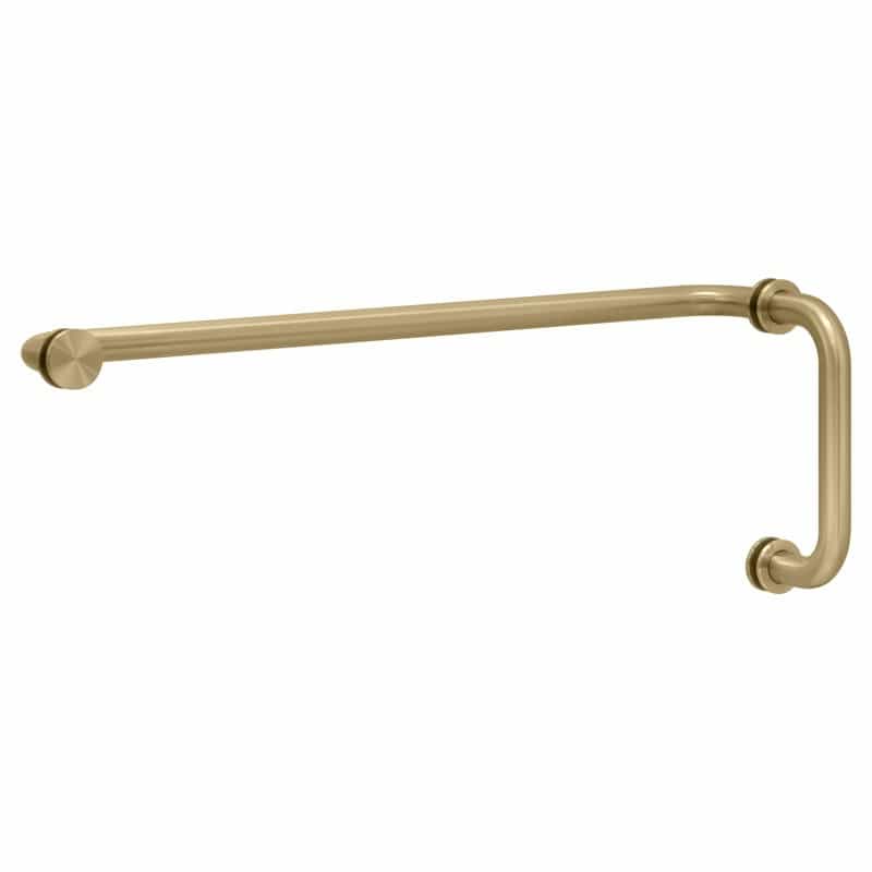 Glass Simple 6" Pull Handle/18" Towel Bar Combo With Metal Washers