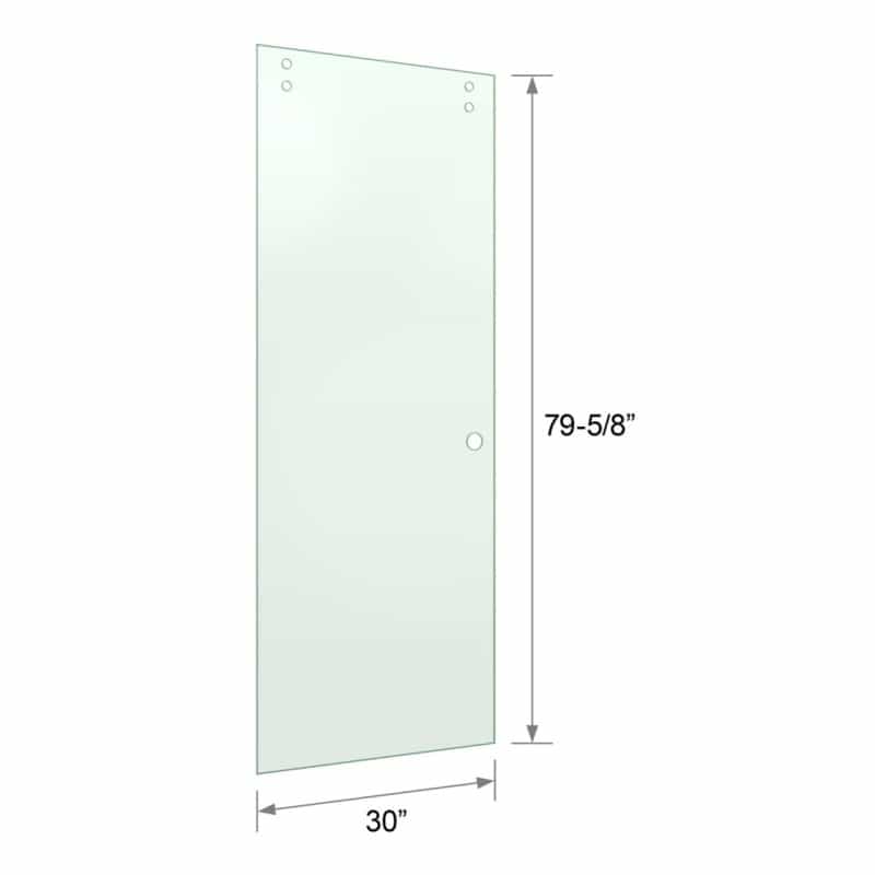Glass Simple 3/8” Clear Tempered Stock Sliding Glass Door - Finger Pull Cutout For Savannah Series - In-Store Pick-Up Only