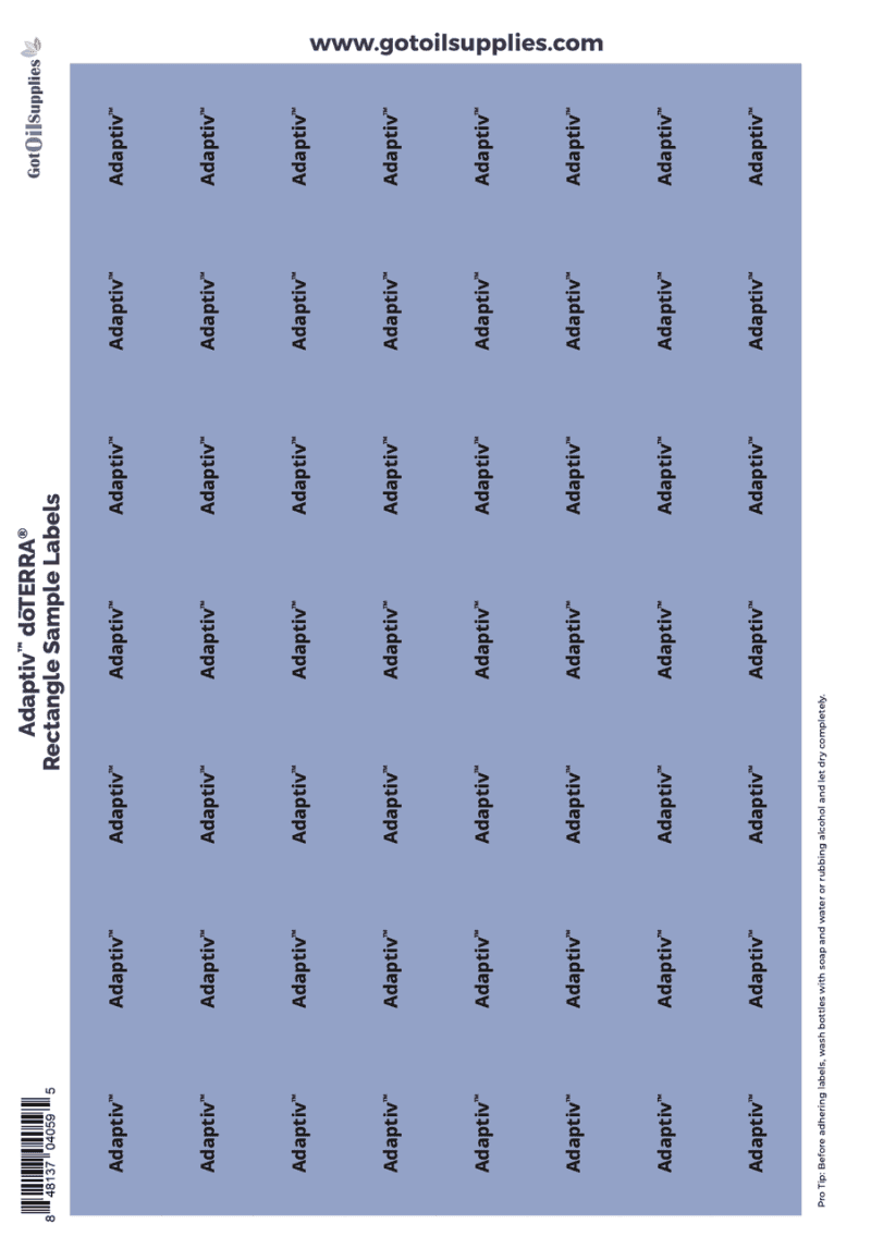 Adaptiv™ dōTerra® Rectangle Labels