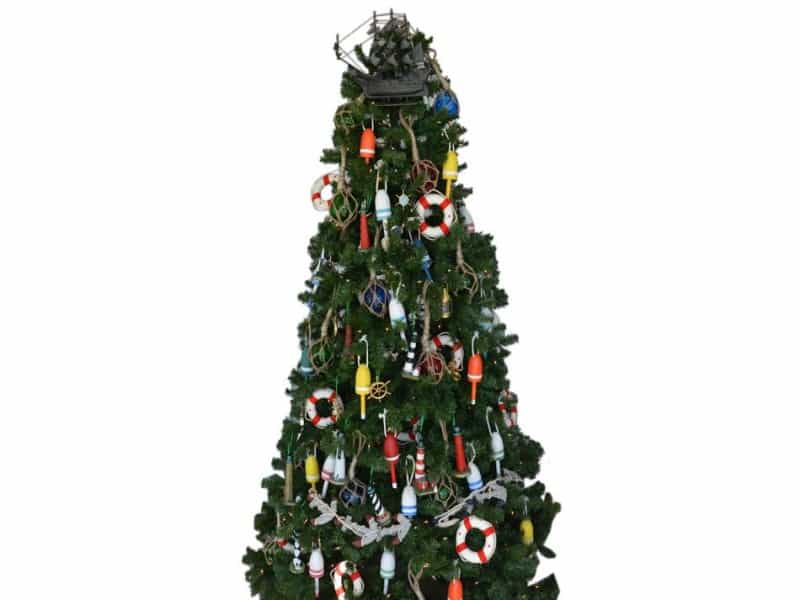 Wooden Flying Model Pirate Ship Christmas Tree Topper Decoration