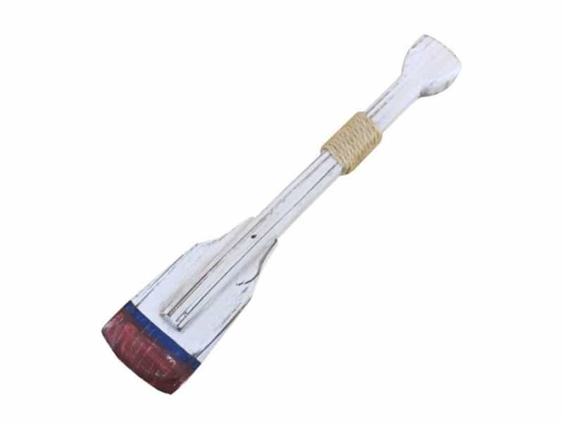 Wooden Hayden Decorative Squared Rowing Boat With Hooks 12"