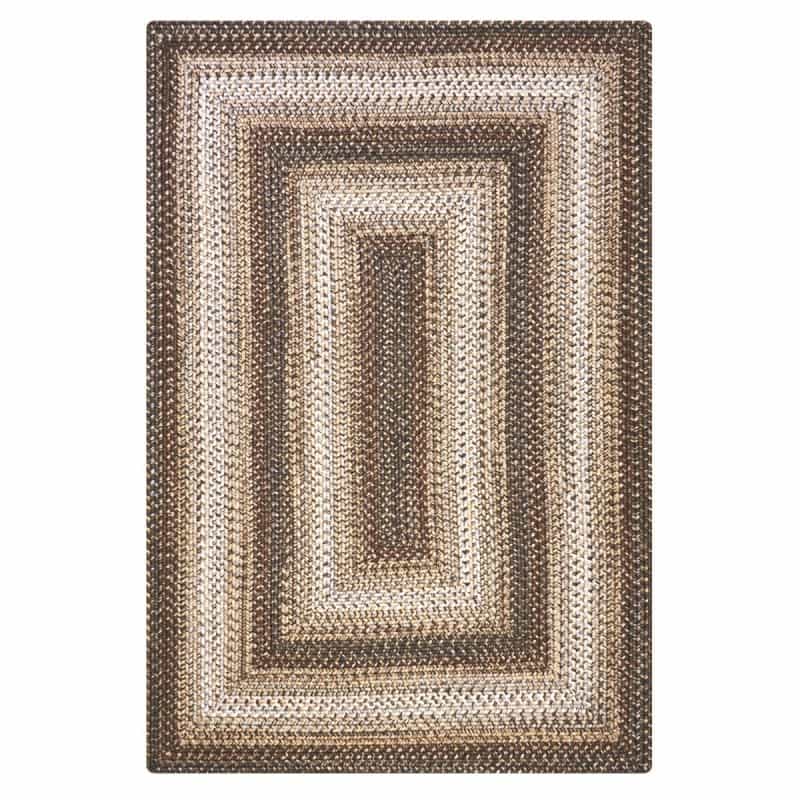 Wildwood Brown Ultra Durable Braided Rectangular Rugs In Set