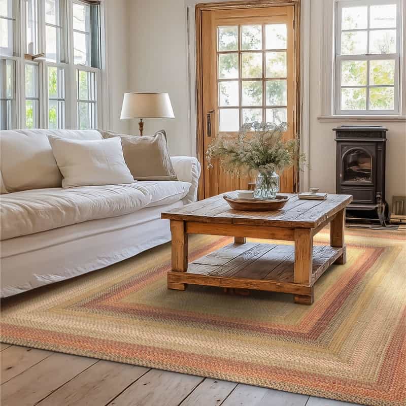 Kingston Jute Multi Color Braided Rug