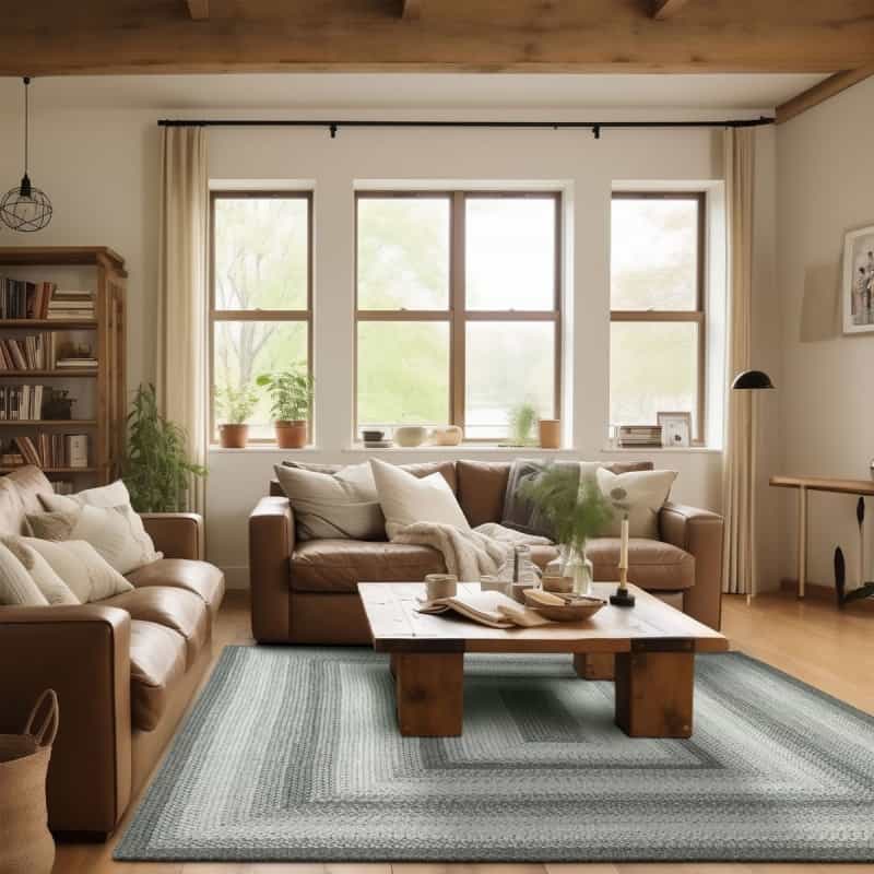 Graphite Grey Braided Rug
