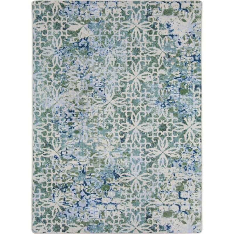 Composite 3'10" X 5'4" Area Rug In Color Sea Green