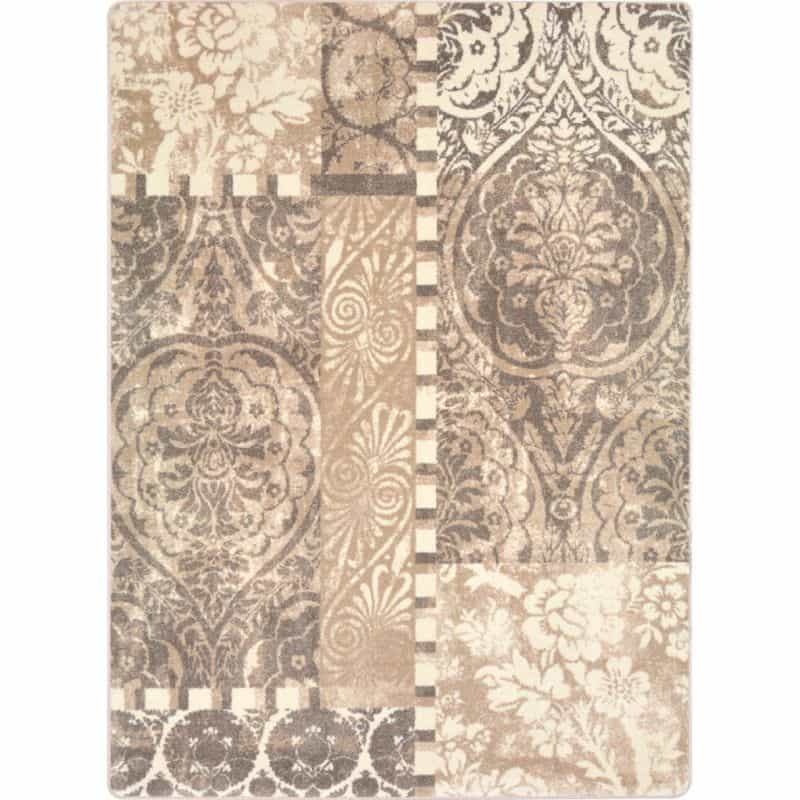 Royal Mosaic 3'10" X 5'4" Area Rug In Color French Cream