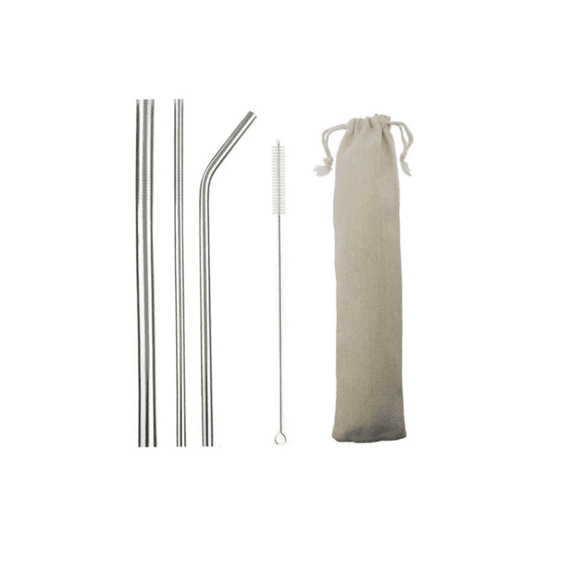 Stainless Steel Straws Bent - Set Of 3
