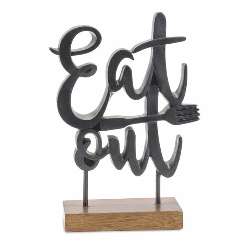 Eat Out Sign 5.25"L X 8.75"H Resin