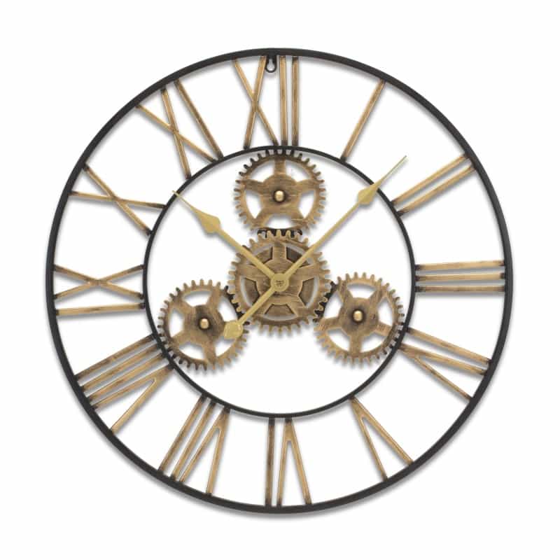 Wall Clock 23.75”D Iron 1 Aa Battery, Not Included