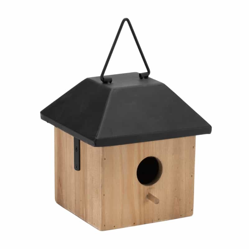 Birdhouse 7.75”H Wood/Metal