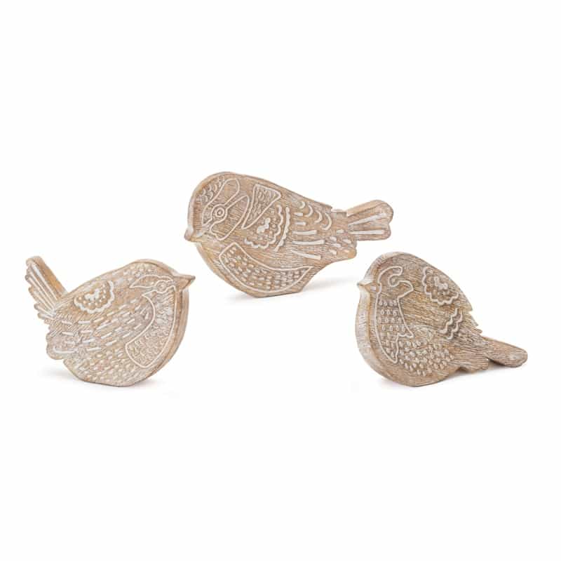 Bird (Set Of 3) 4”H Resin