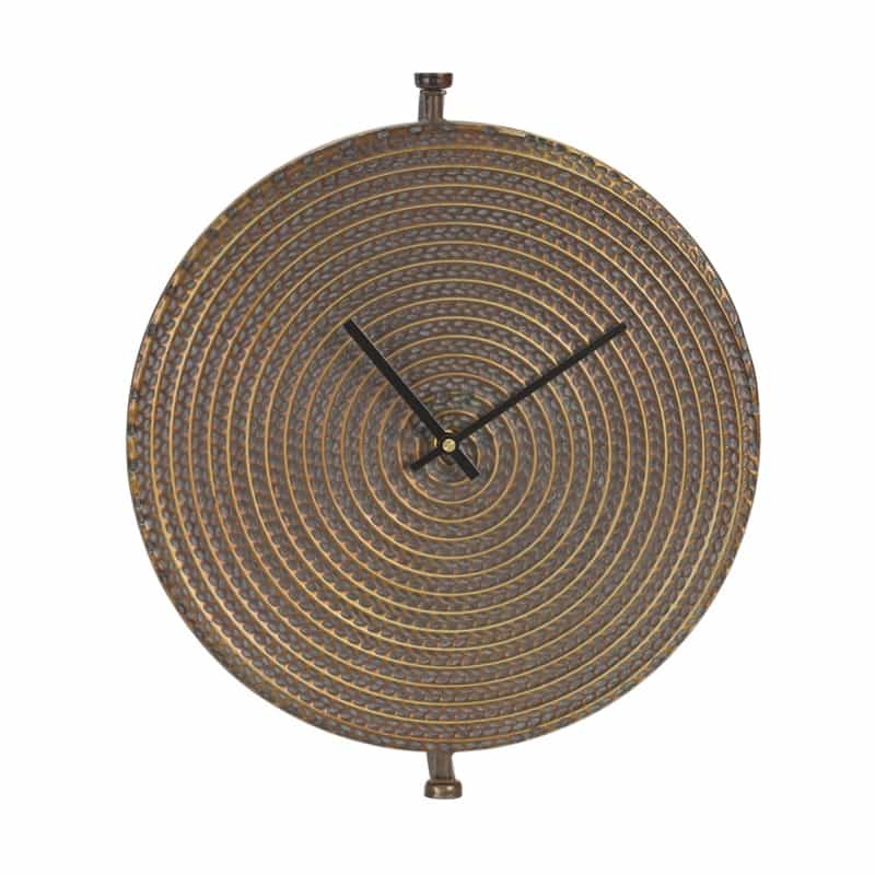 Wall Clock 14.75”D Iron 1 Aa Battery, Not Included