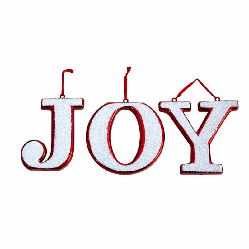 8.5” Joy Holiday Deluxe Shatterproof Ornament Set